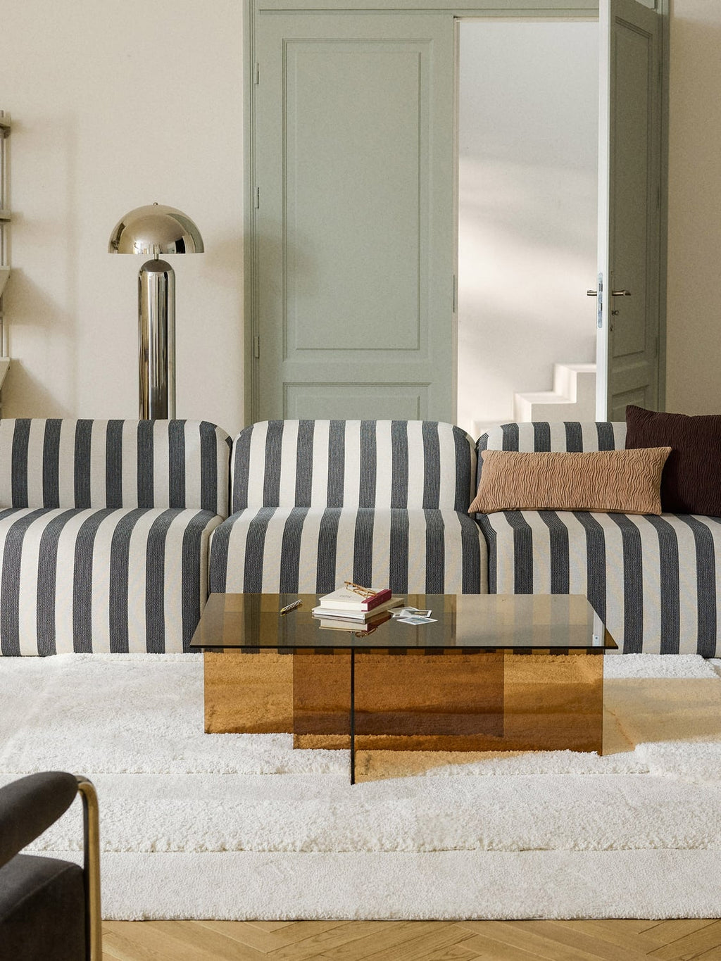 Wolke Striped Middle Module — Taupe
