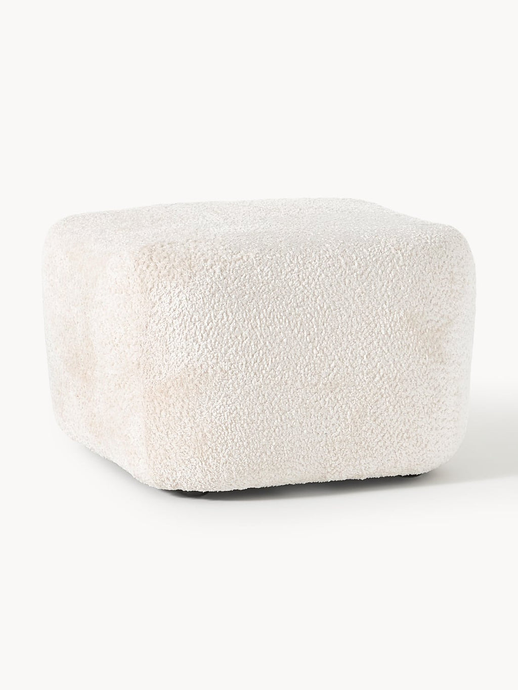 Wolke Sofa Ottoman in Teddy Bouclé — Off-White