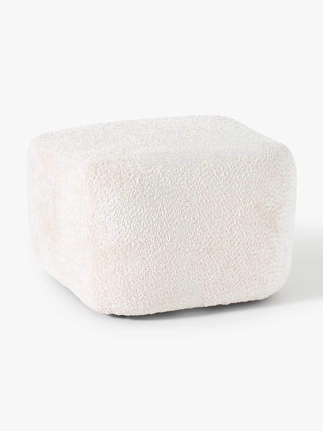 Wolke Sofa Ottoman in Teddy Bouclé — Off-White