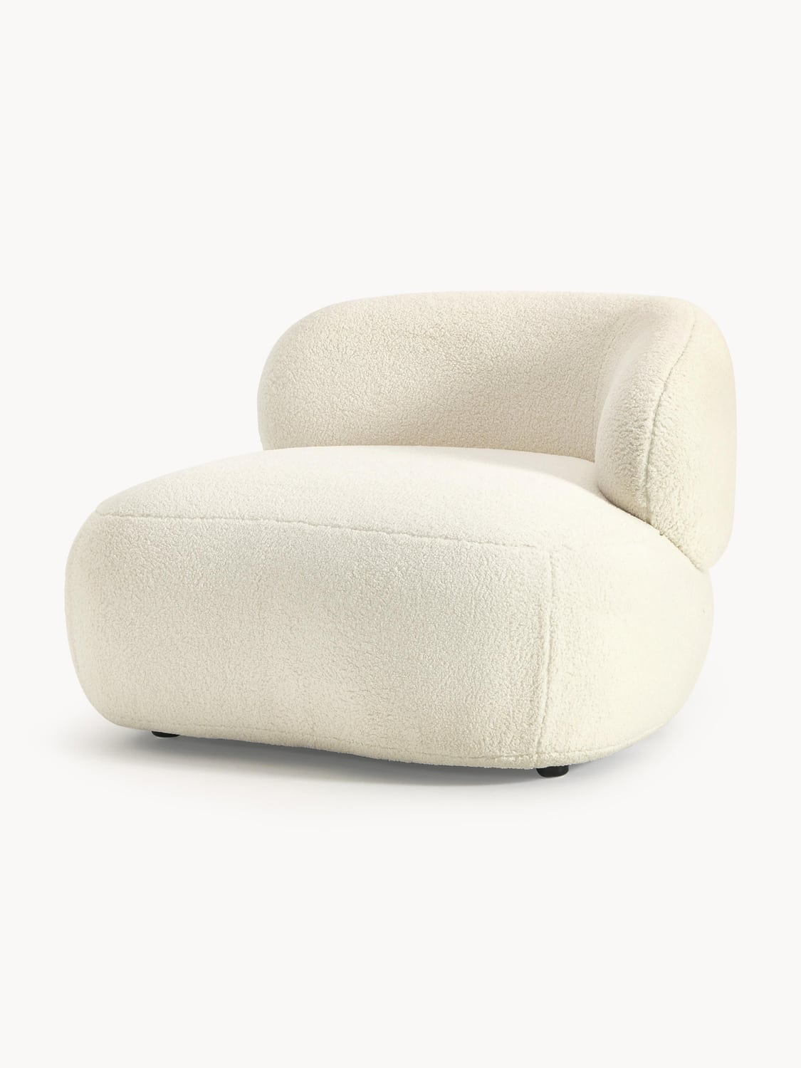 Alba Lounge Chair in Teddy Faux Fur