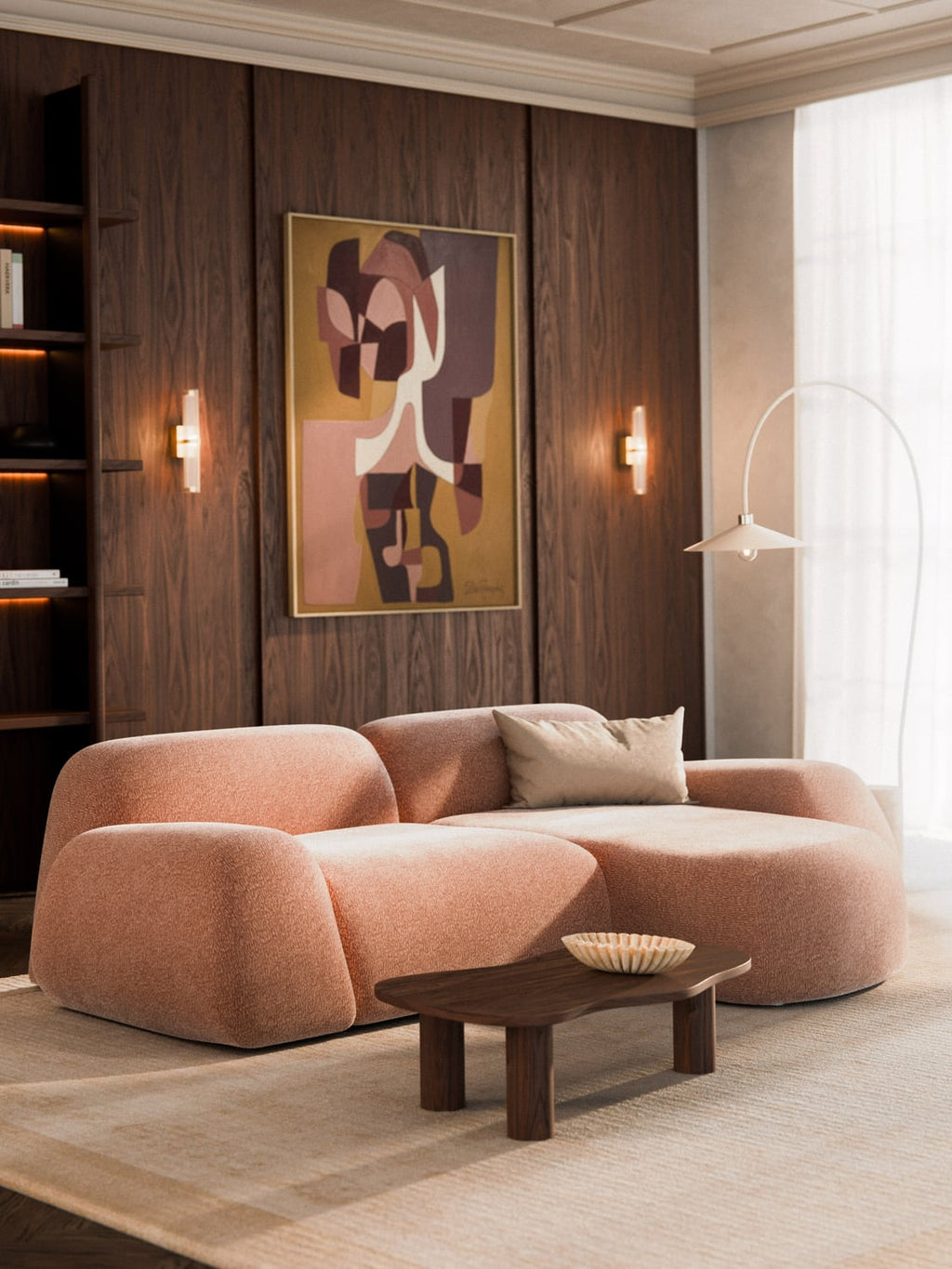 Wolke Modular Corner Sofa (3-seater) — Sand Beige