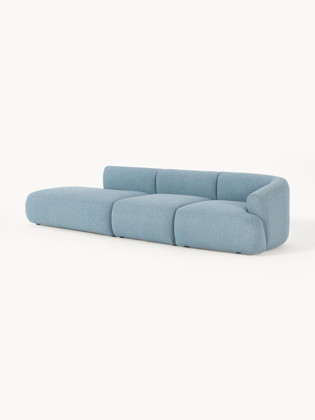 Sofia Modular Bouclé-Chaise (2-seater) — Grey