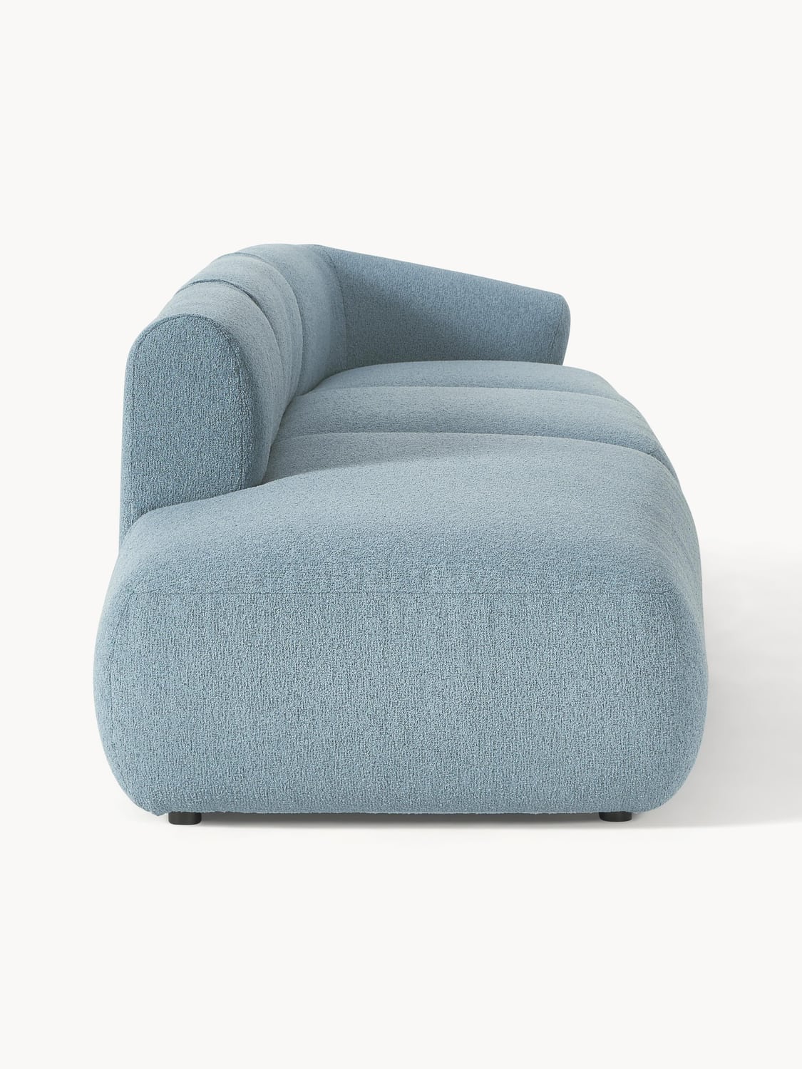 Sofia Modular Bouclé-Chaise (2-seater) — Grey