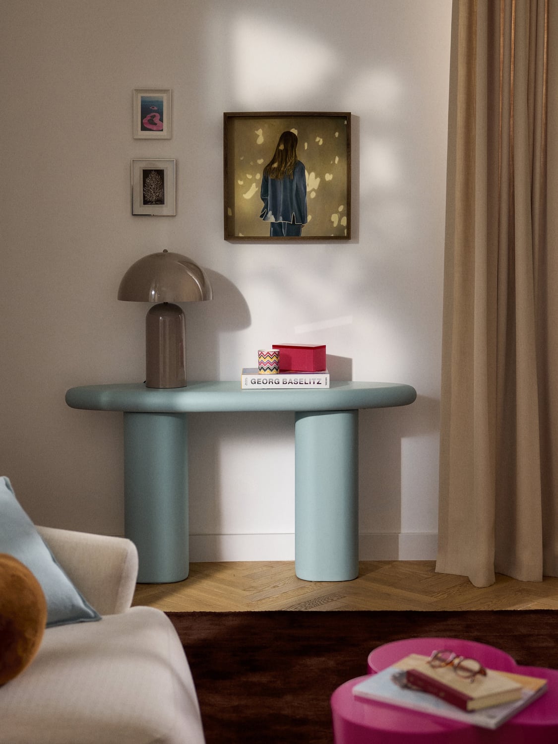 Anaya Indoor & Outdoor Console Table — Light Grey