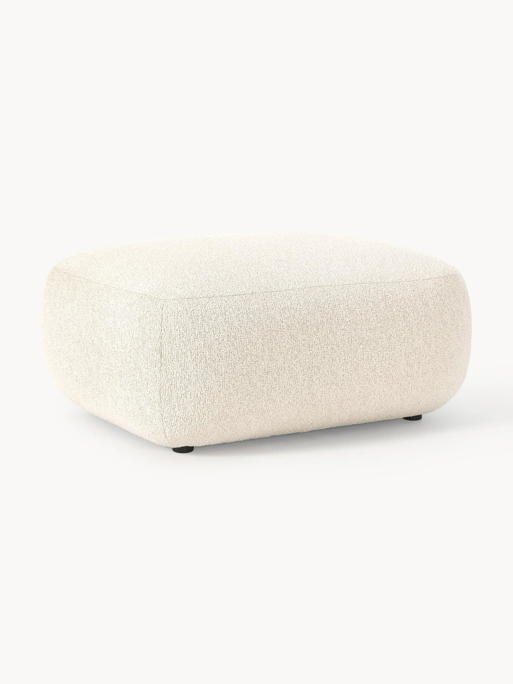 Sofia Bouclé Ottoman — Ivory