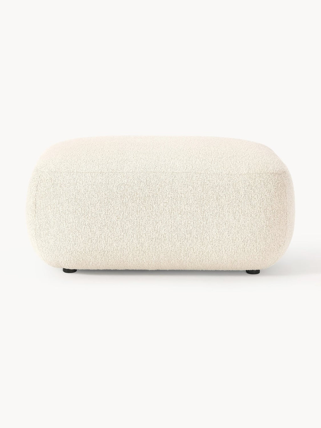 Sofia Bouclé Ottoman — Ivory