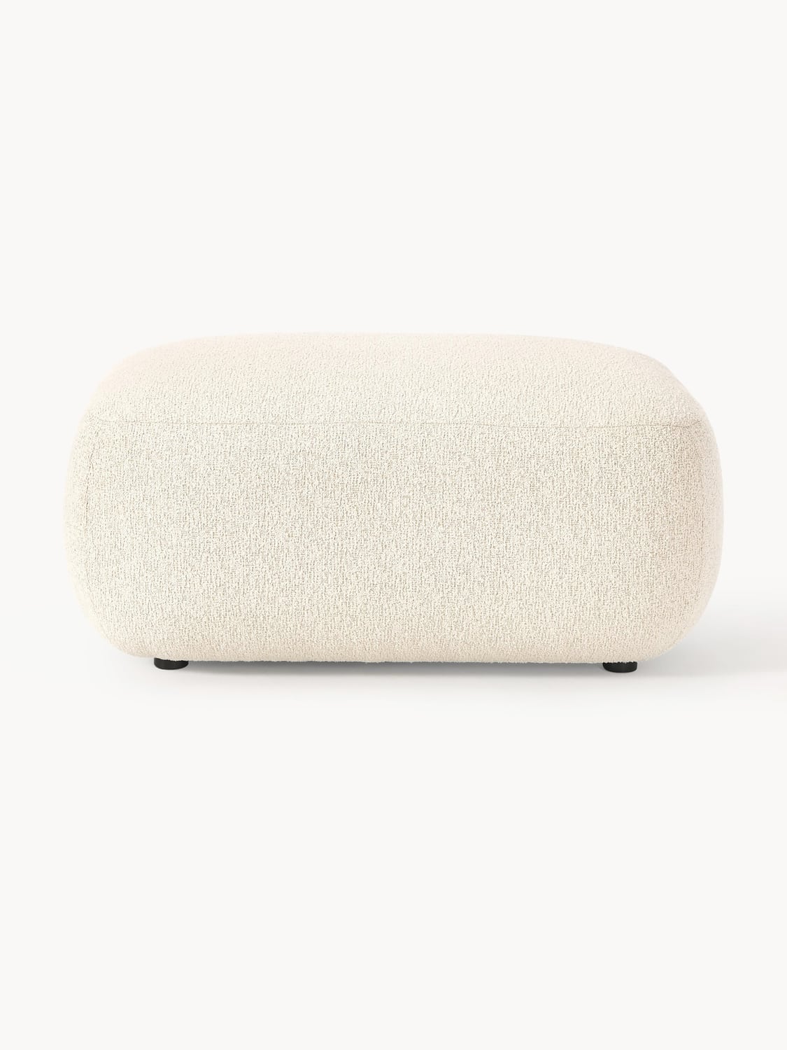 Sofia Bouclé Ottoman — Ivory