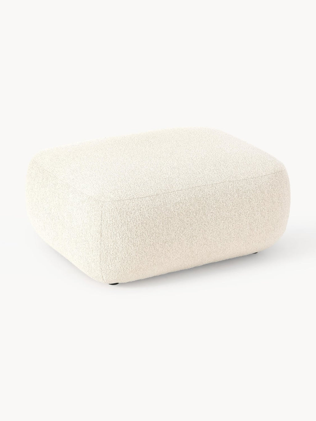 Sofia Bouclé Ottoman — Ivory