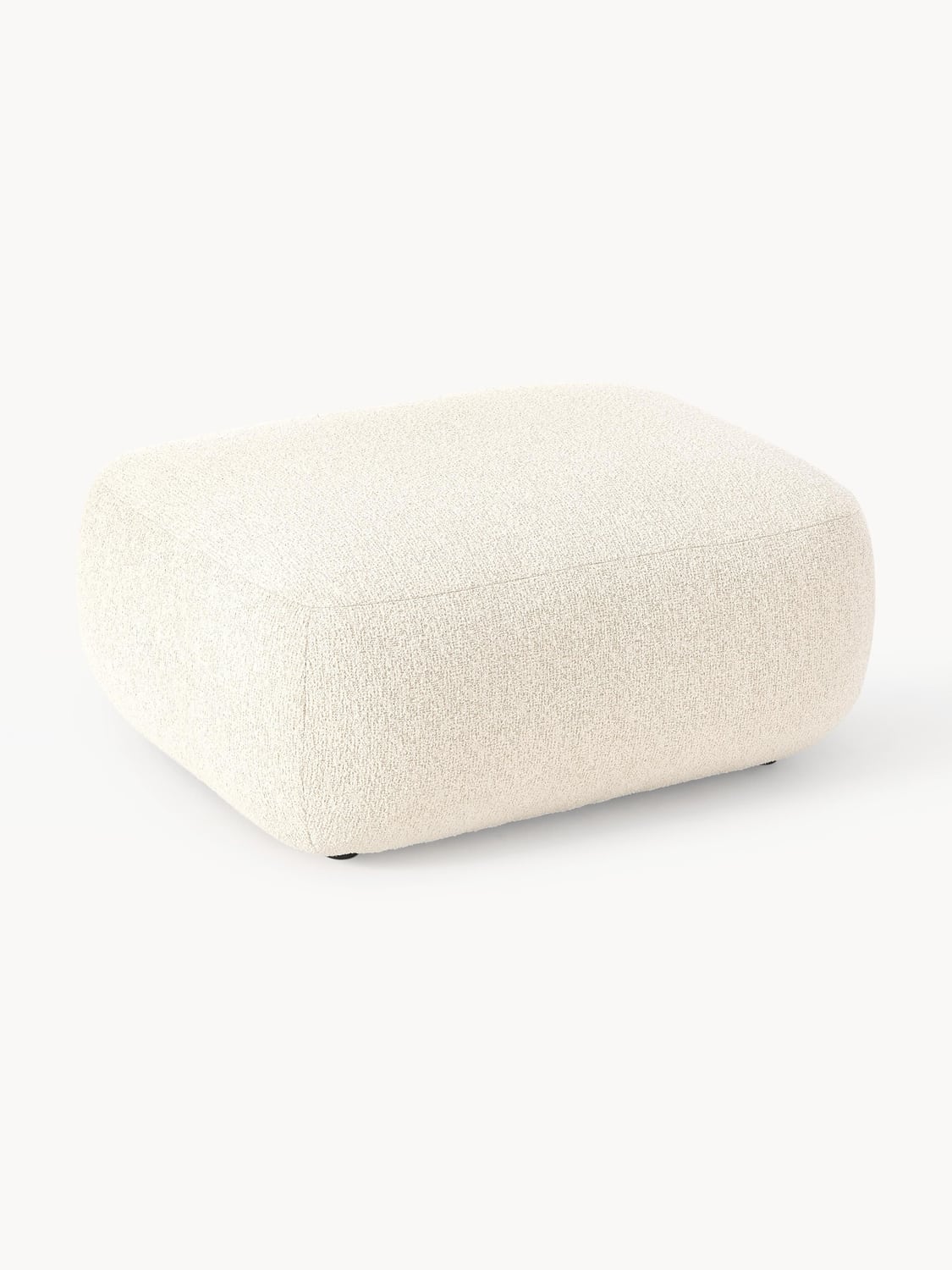 Sofia Bouclé Ottoman — Ivory