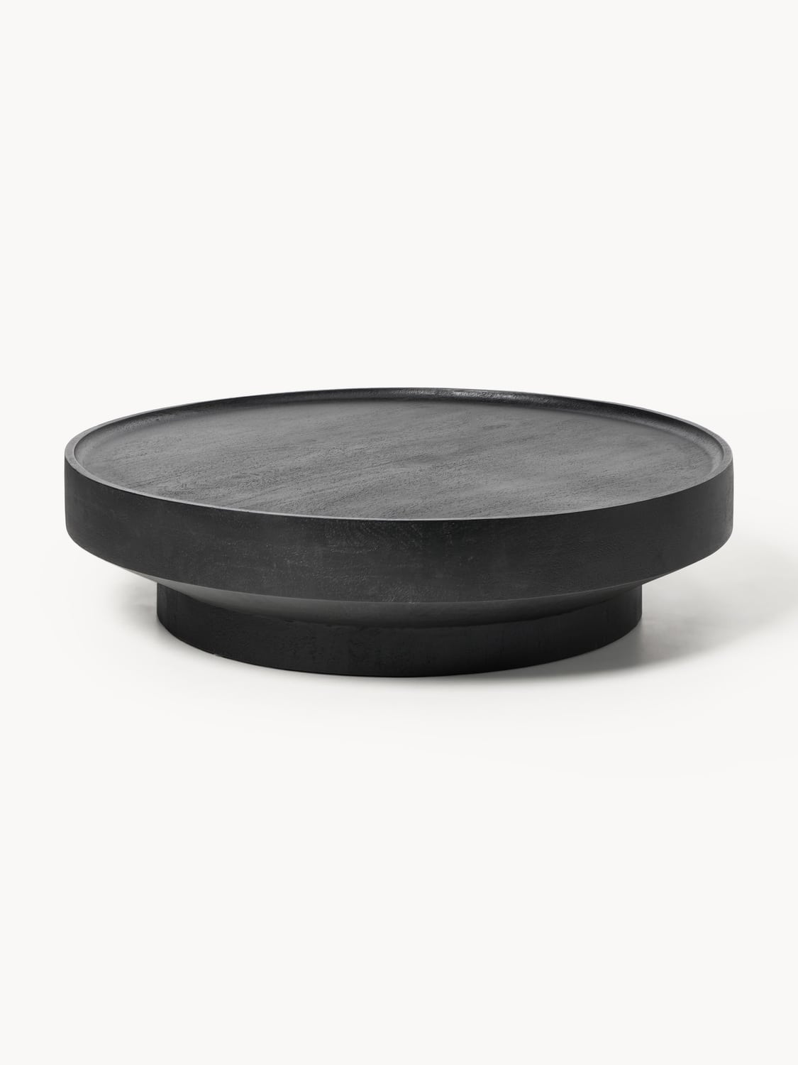 Benno Round XL Coffee Table in Mango Wood — Dark Grey