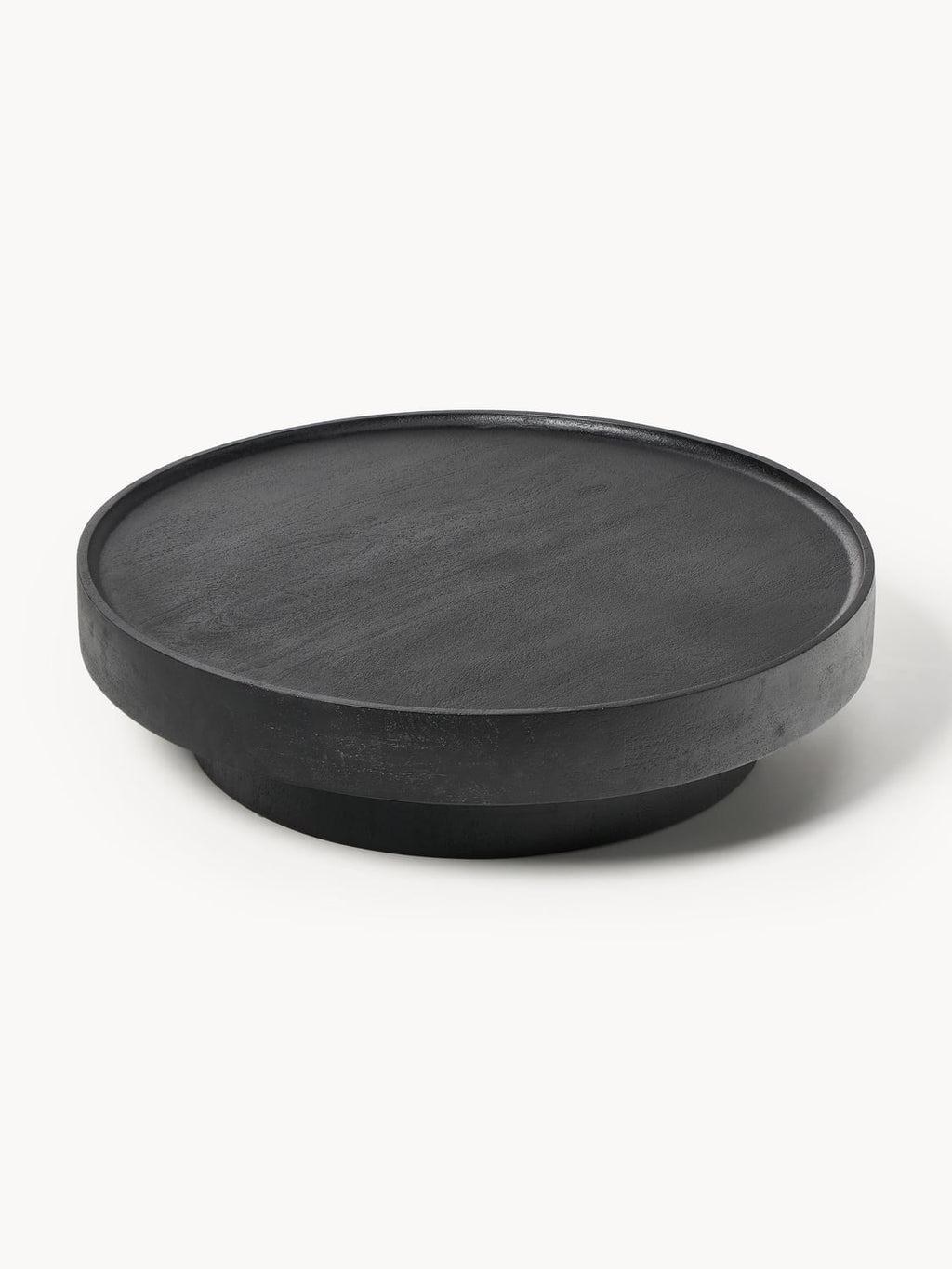 Benno Round XL Coffee Table in Mango Wood — Dark Grey
