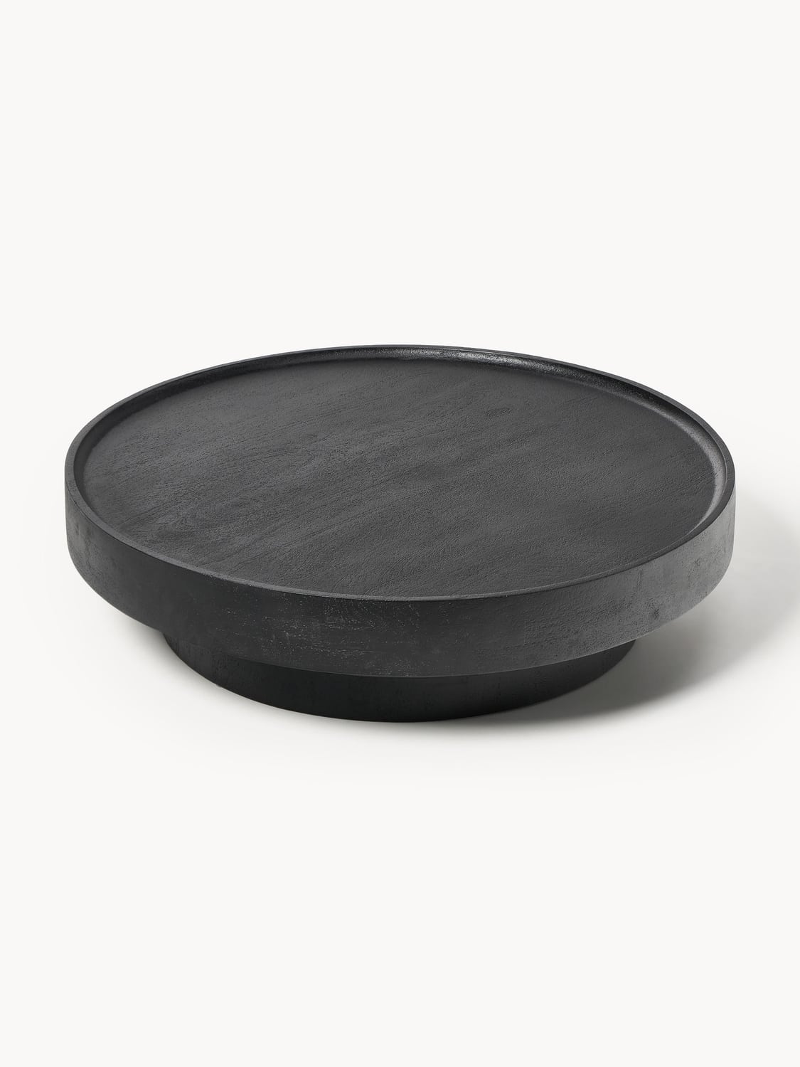 Benno Round XL Coffee Table in Mango Wood — Dark Grey