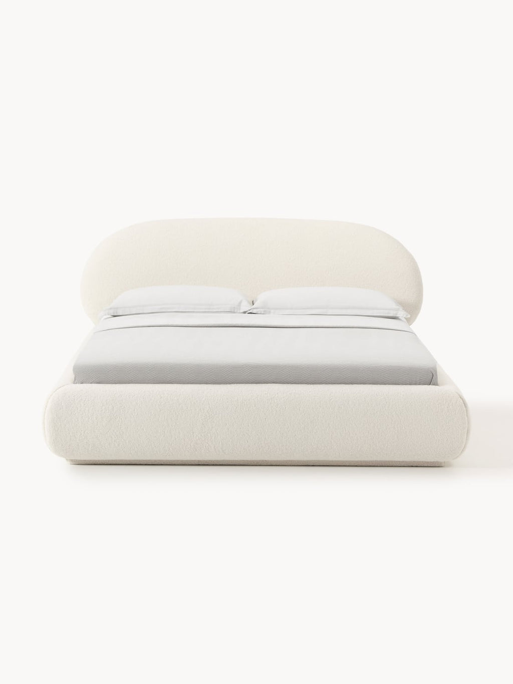 Alba Teddy-Upholstered Bed with Storage