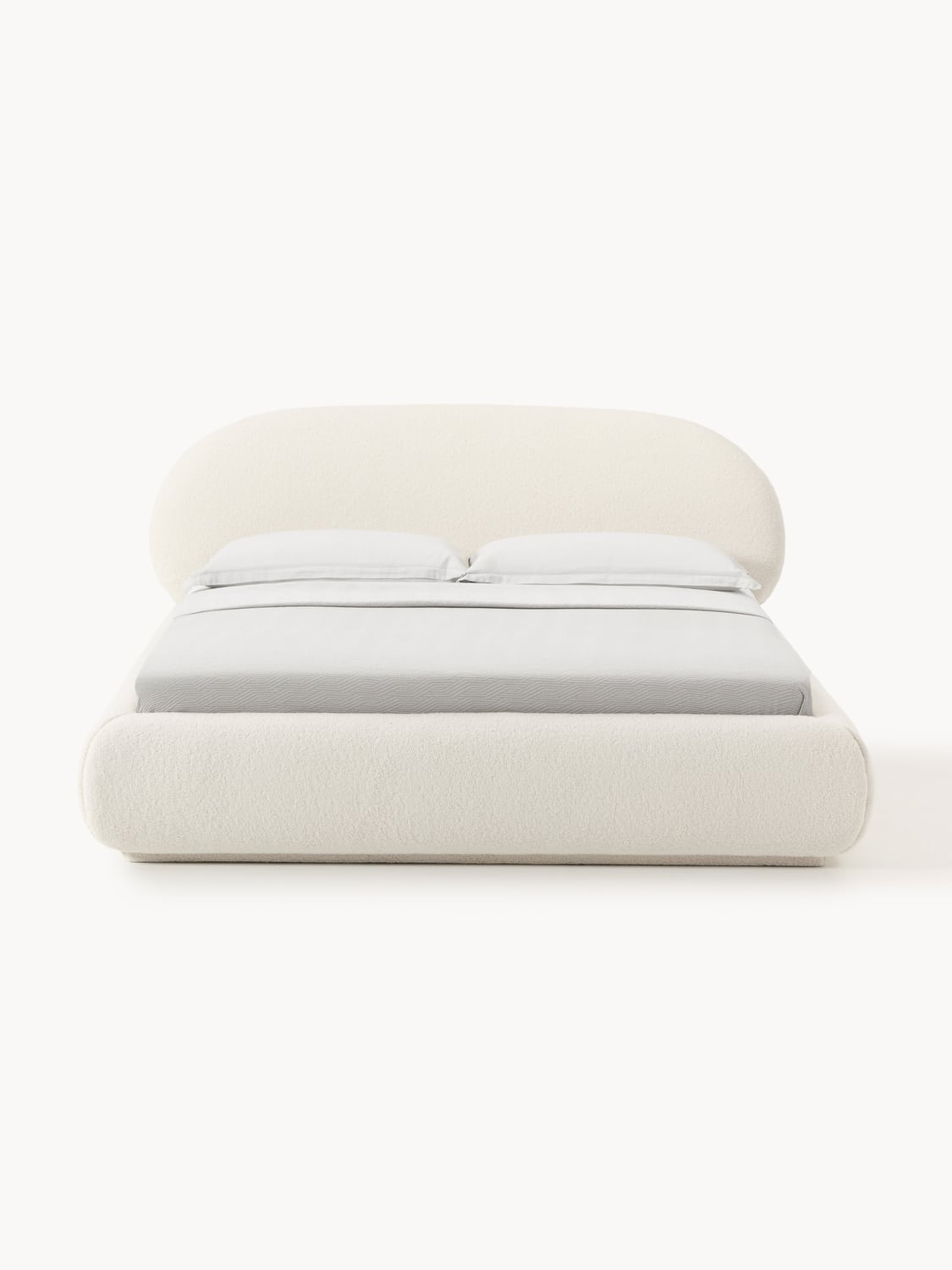 Alba Teddy-Upholstered Bed with Storage