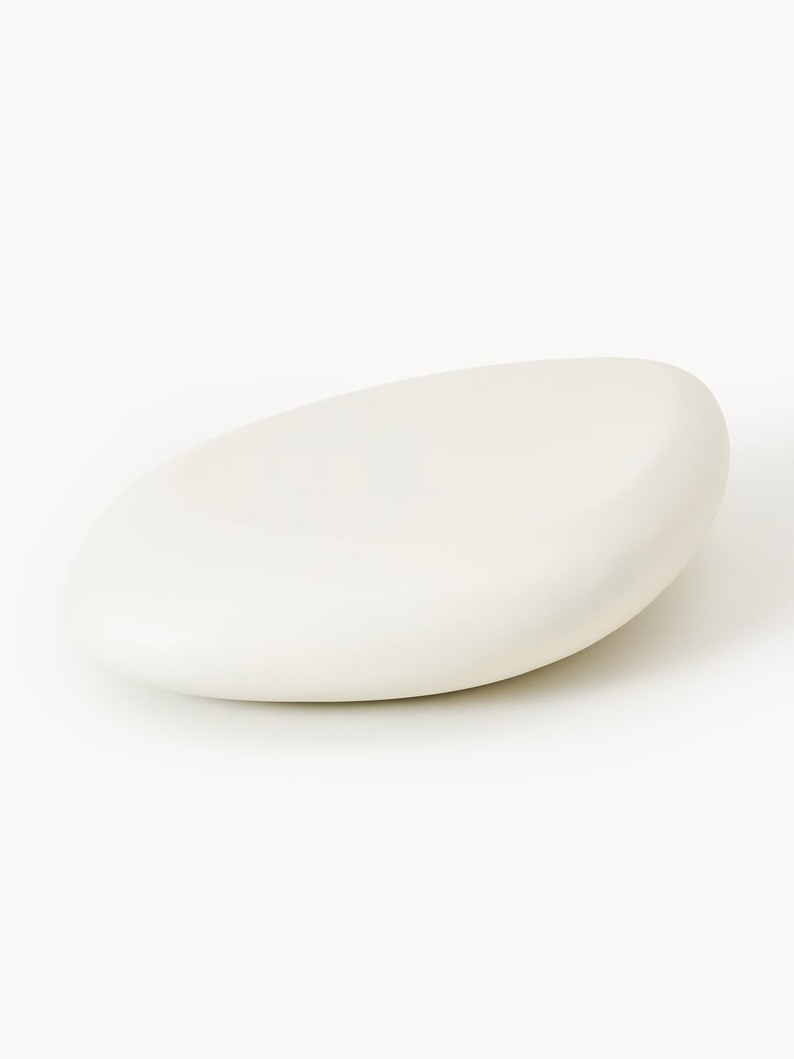 Pietra Large Coffee Table in Organic Form, B 135 cm — Off-White