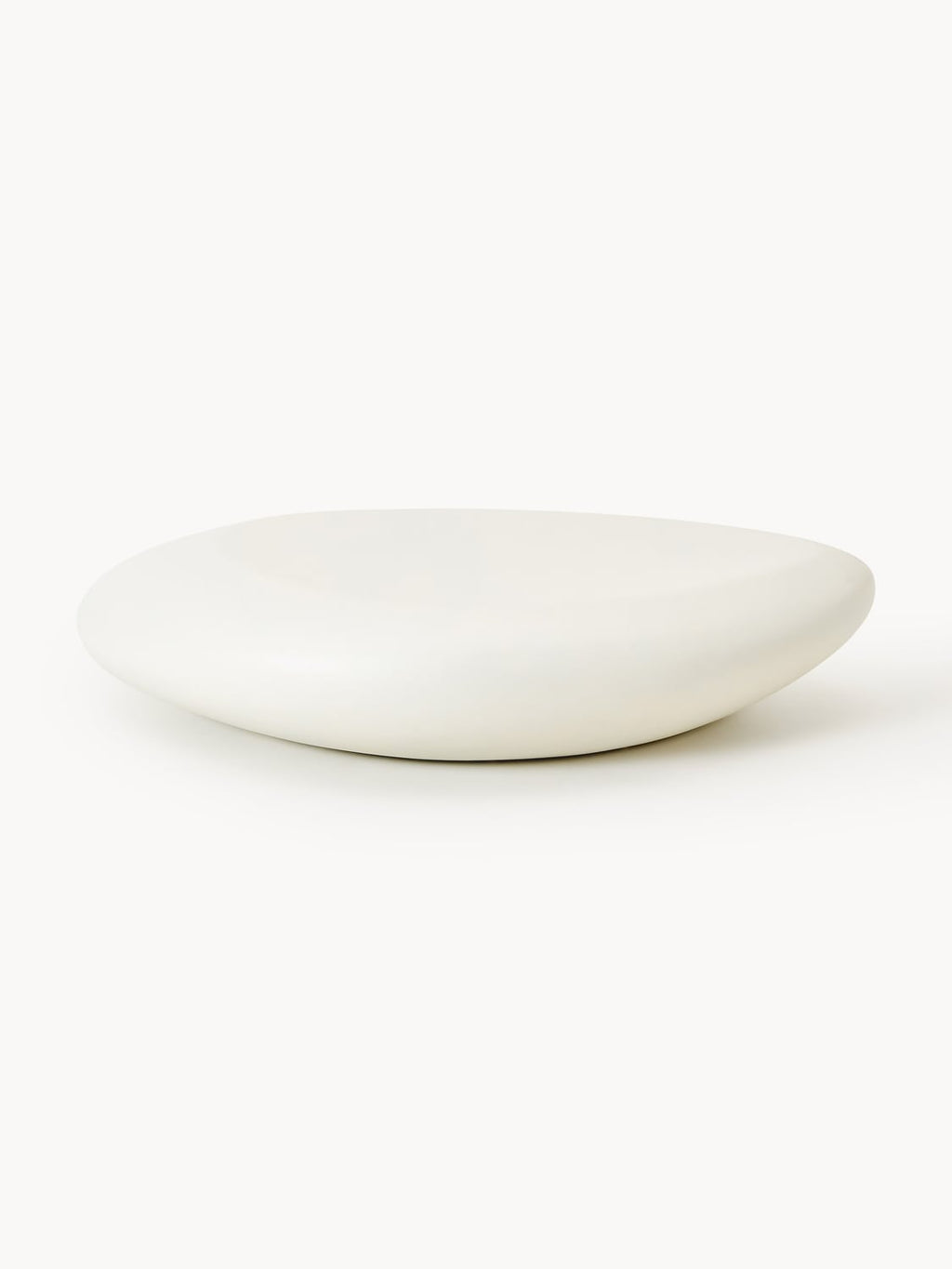 Pietra Large Coffee Table in Organic Form, B 135 cm — Off-White
