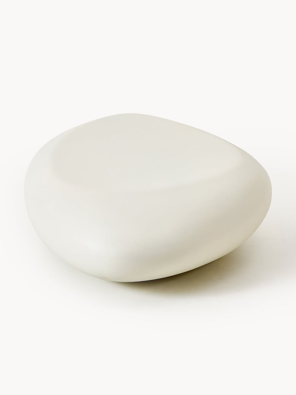 Pietra Large Coffee Table in Organic Form, B 135 cm — Off-White