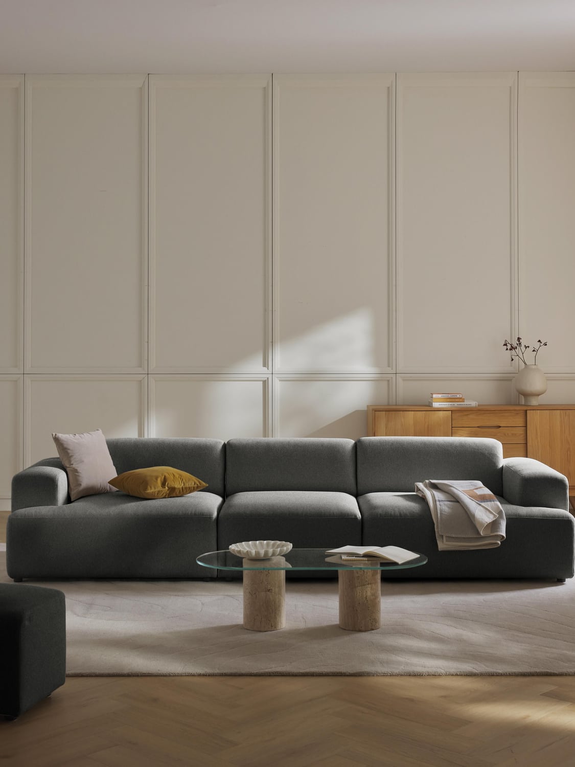 Melva Sofa (4-seater) — Anthracite