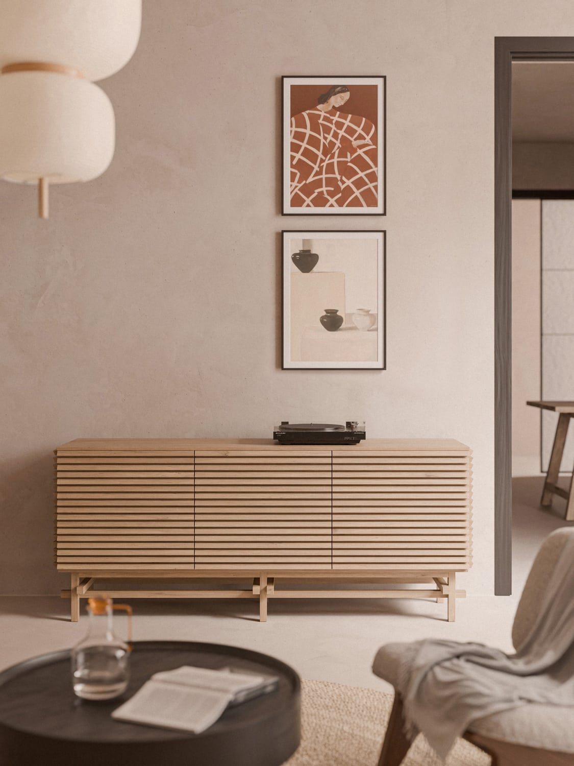 Pierce Sideboard in Oak — Warm Grey