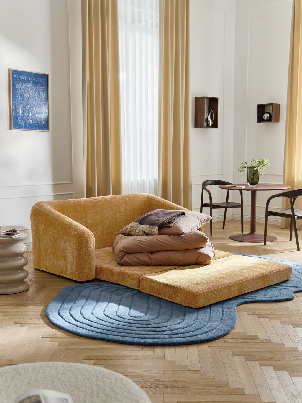 Eliot Sofa Bed (2-seater) — Camel