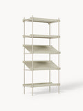 Rio Tall Shelving Unit with Sloped Shelves — Light Grey