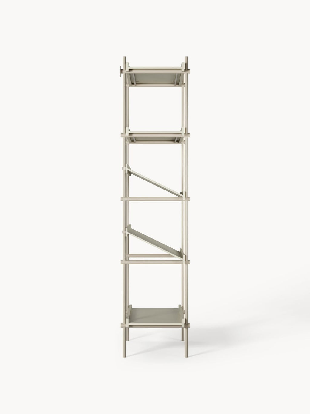 Rio Tall Shelving Unit with Sloped Shelves — Light Grey