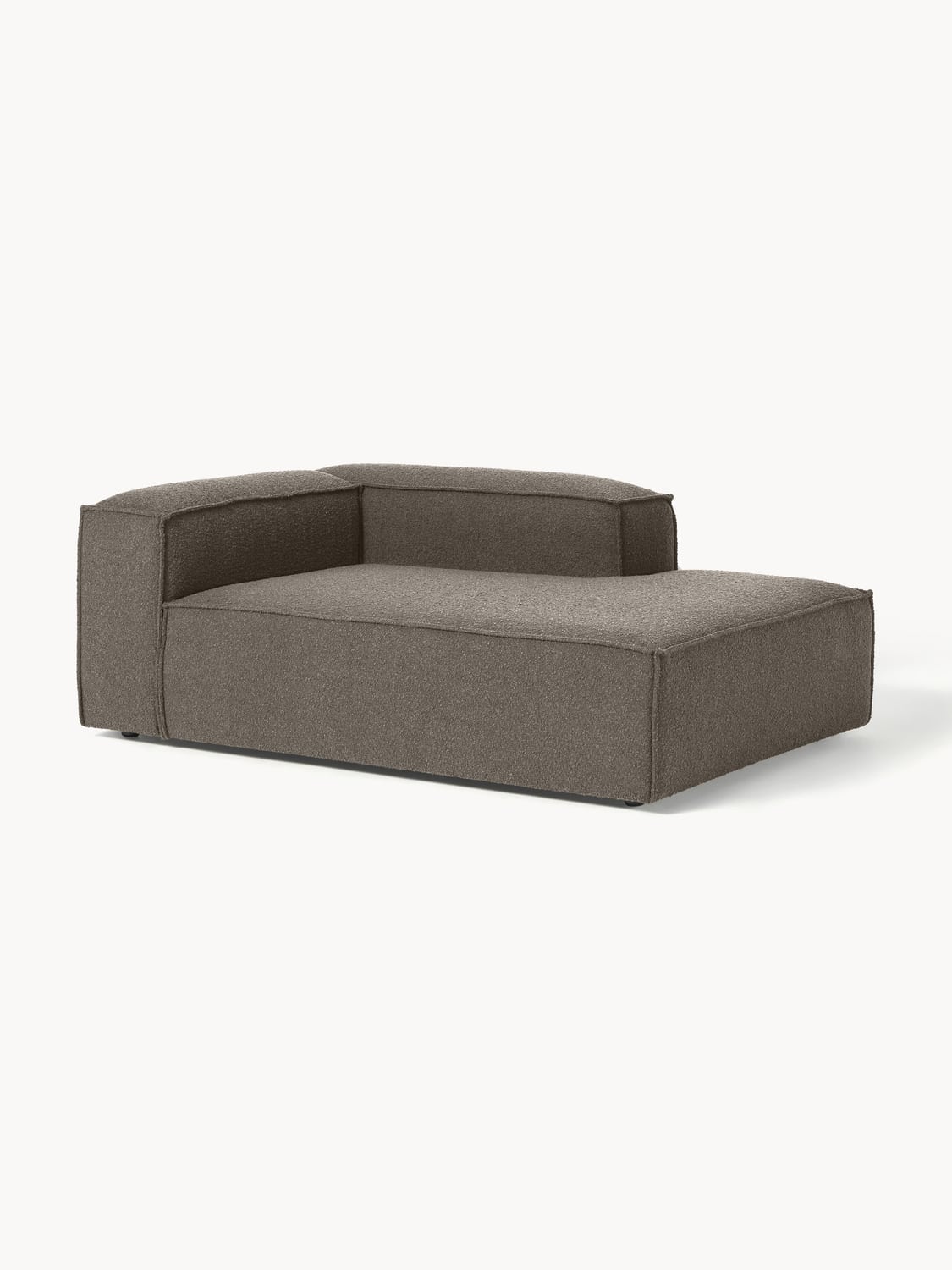 Lennon Ottoman Corner Module in Bouclé — Dark Grey