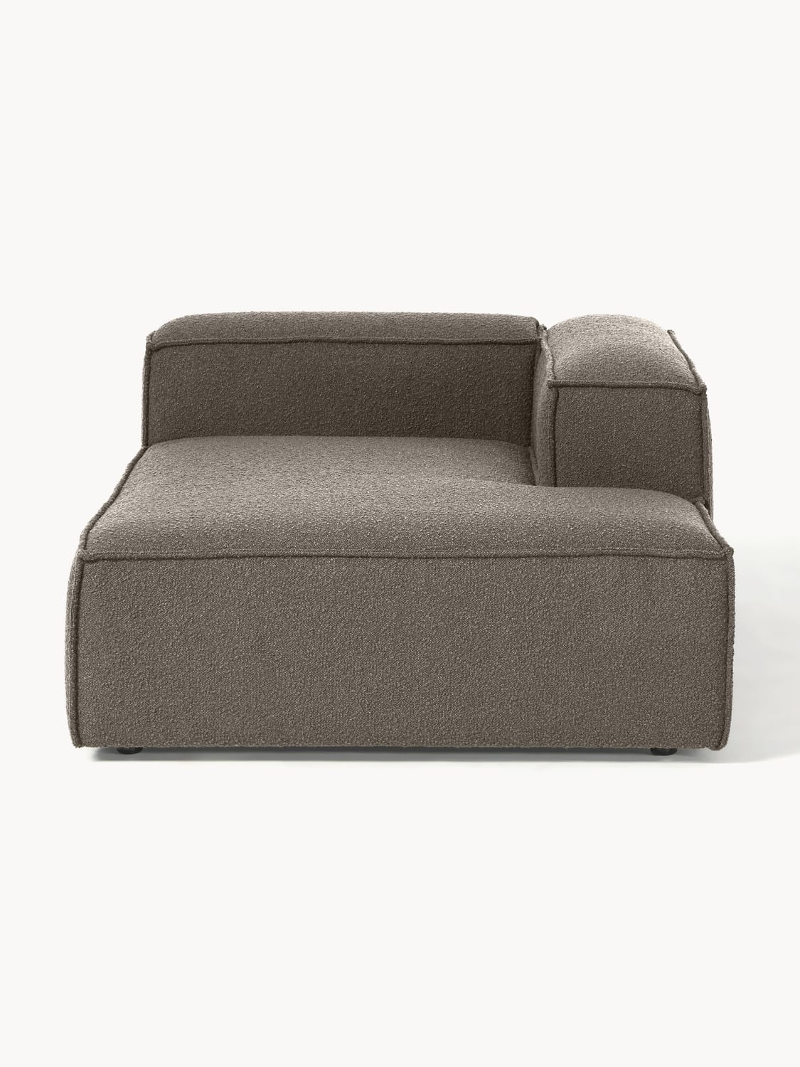 Lennon Ottoman Corner Module in Bouclé — Dark Grey