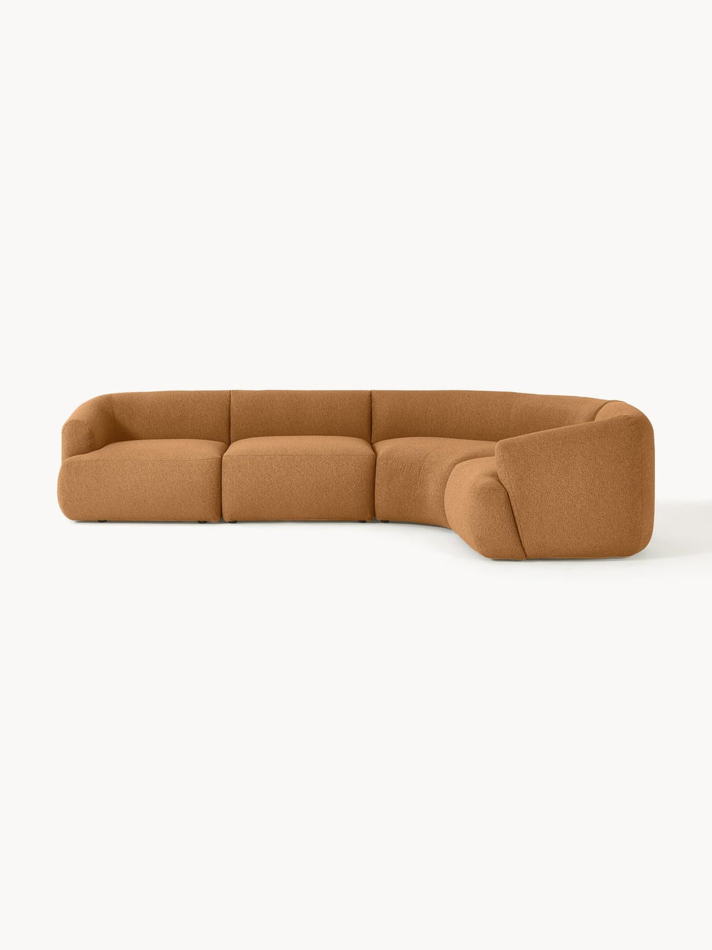 Sofia Modular Bouclé Corner Sofa (4-seater) — Terracotta