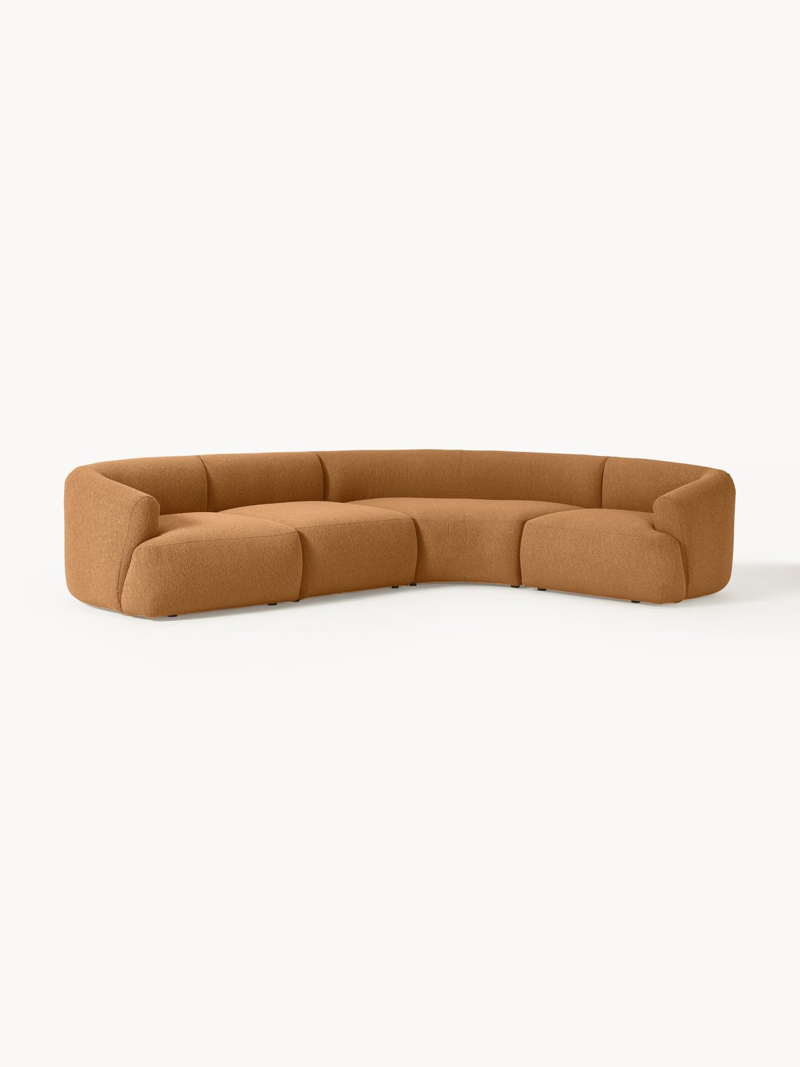 Sofia Modular Bouclé Corner Sofa (4-seater) — Terracotta