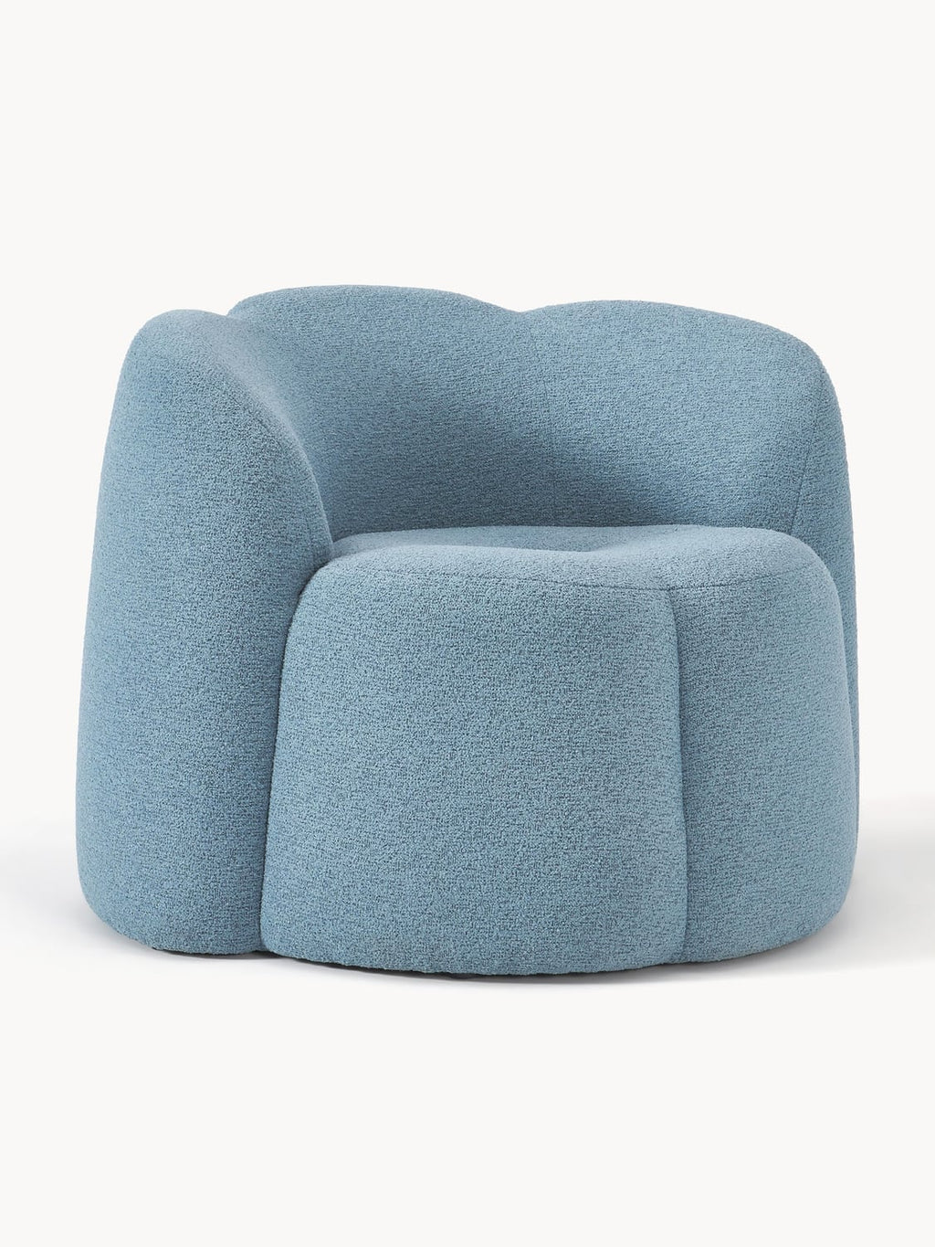 Fleur Bouclé Lounge Chair — Grey