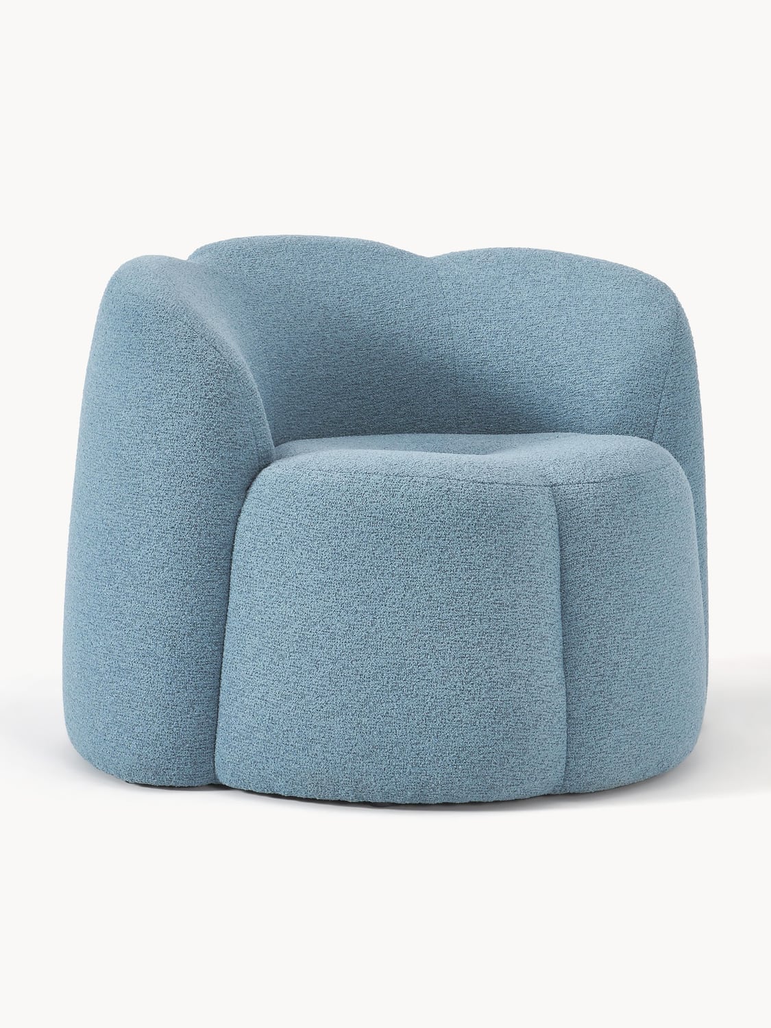 Fleur Bouclé Lounge Chair — Grey
