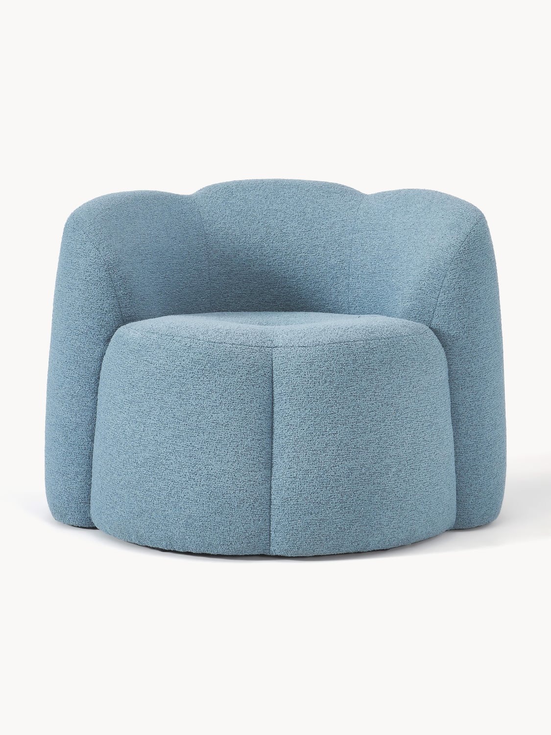 Fleur Bouclé Lounge Chair — Grey