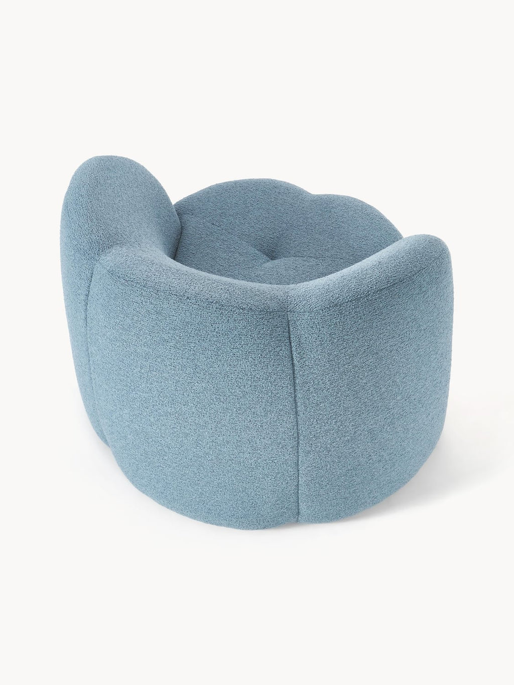 Fleur Bouclé Lounge Chair — Grey