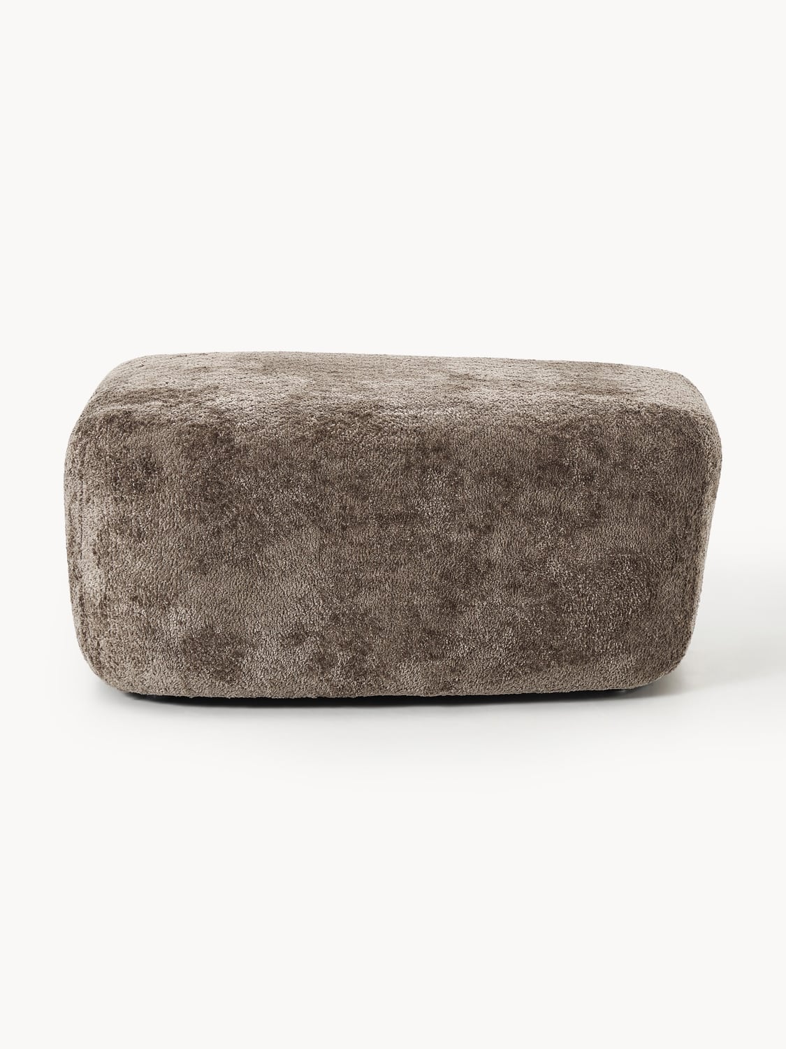 Wolke Large Sofa Ottoman in Teddy Bouclé — Dark Grey