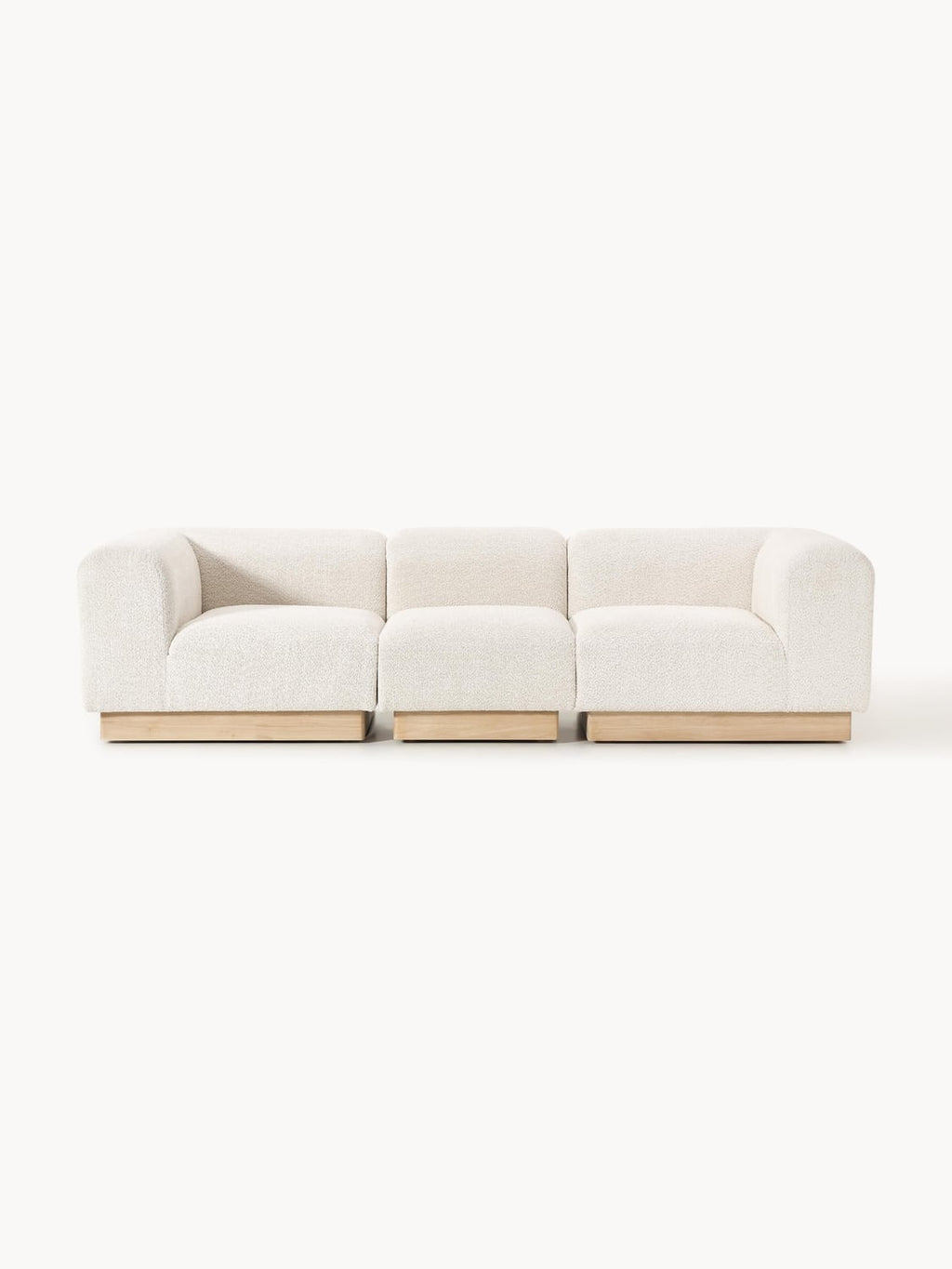 Natalie Modular Sofa (3-seater) in Teddy Bouclé — Off-White