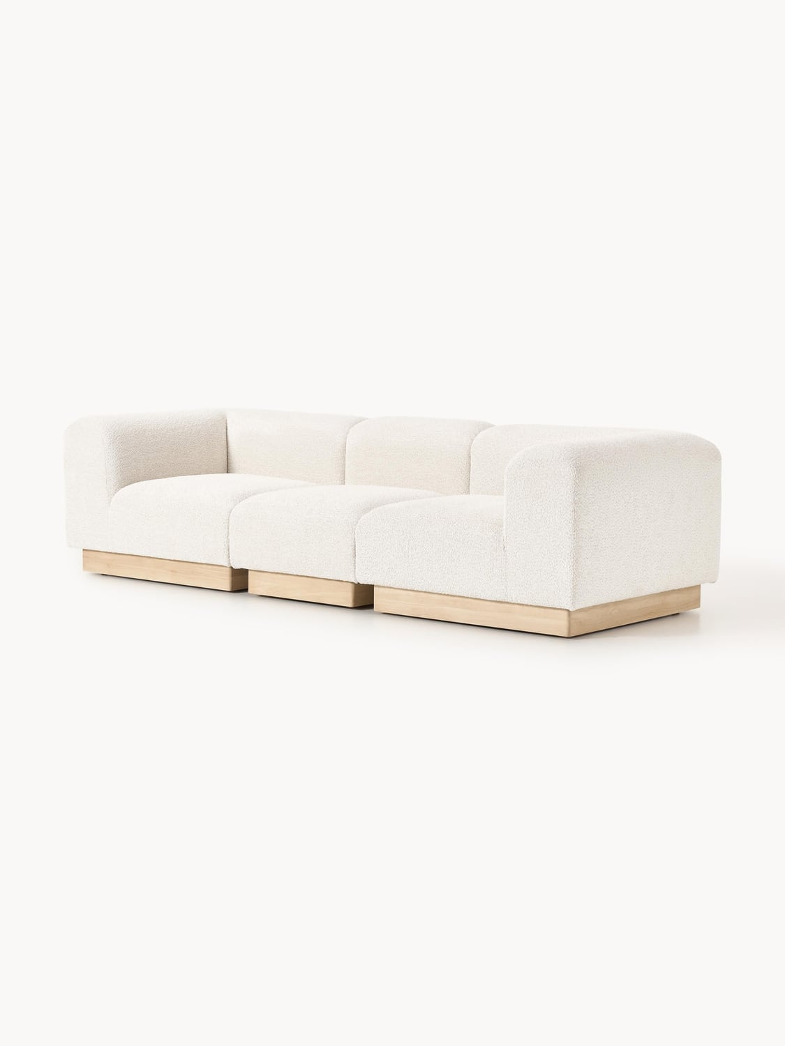 Natalie Modular Sofa (3-seater) in Teddy Bouclé — Off-White
