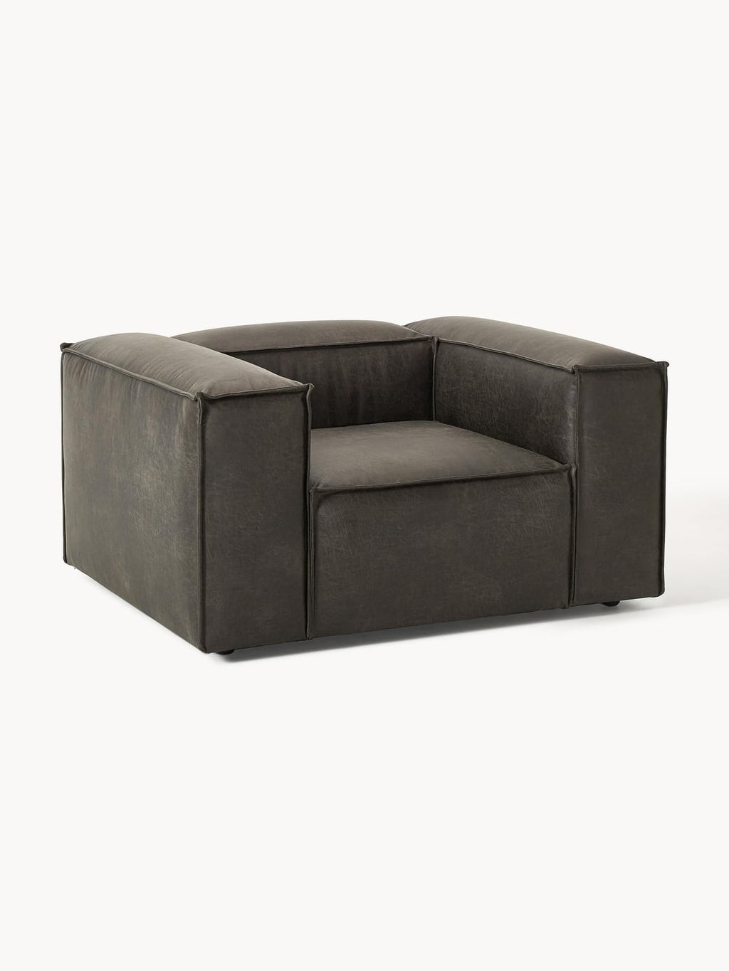 Lennon Armchair in Leather — Anthracite