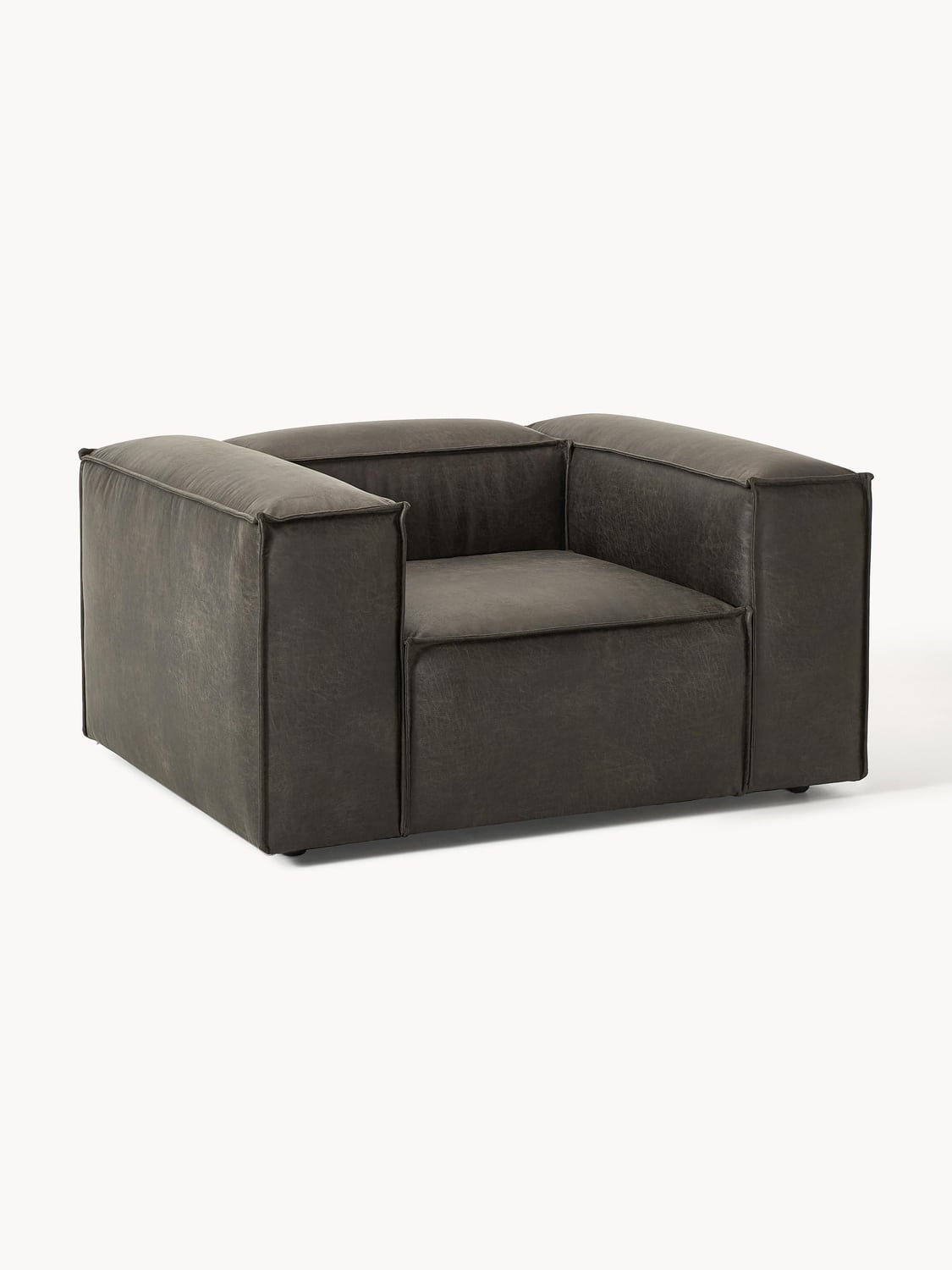Lennon Armchair in Leather — Anthracite