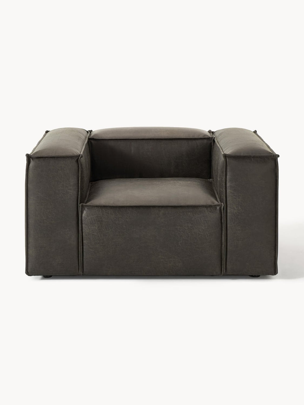 Lennon Armchair in Leather — Anthracite