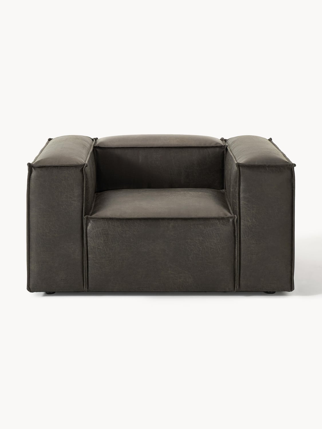 Lennon Armchair in Leather — Anthracite