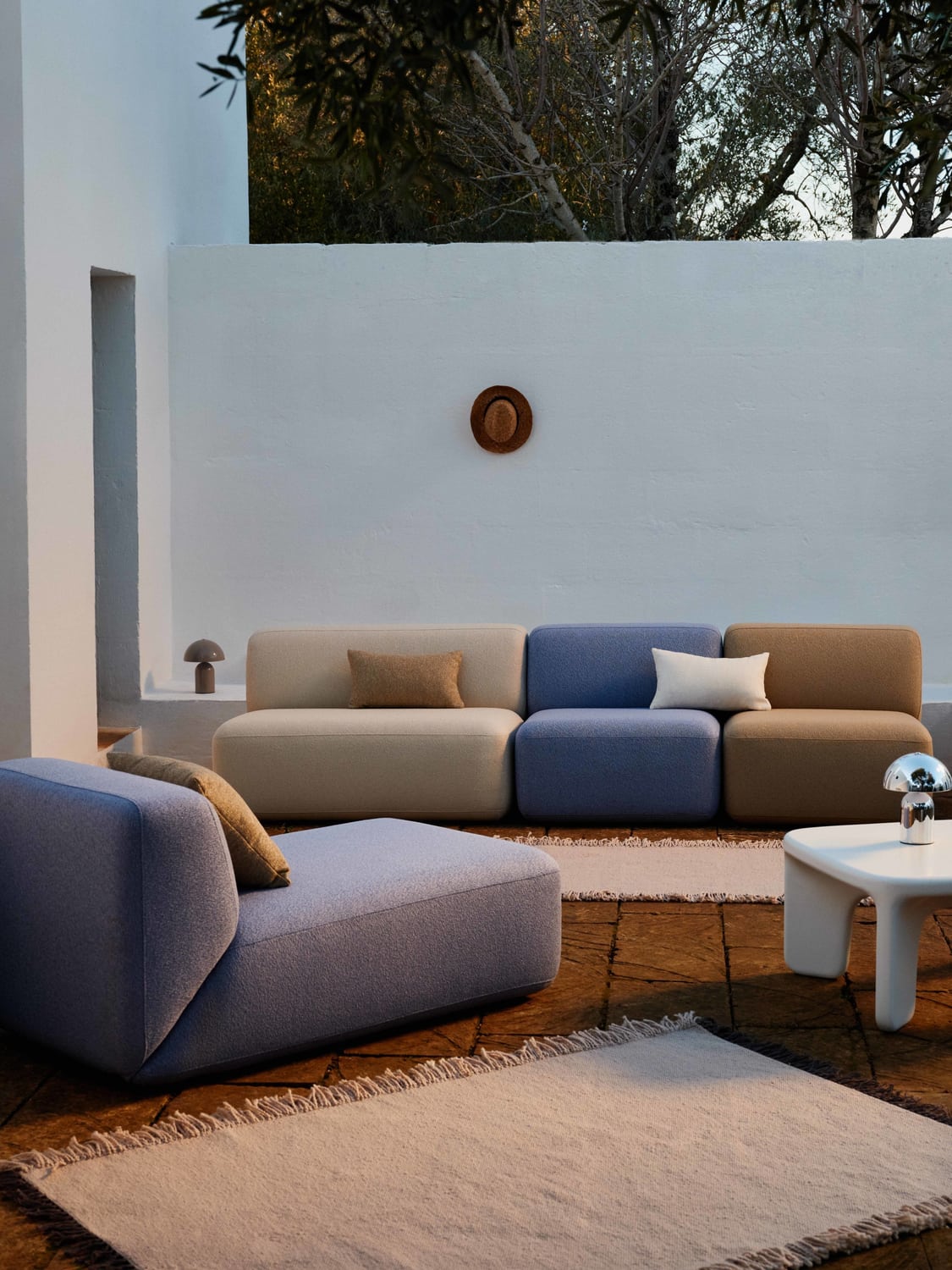 Naomi Garden Lounge Module (2-seater) — Blush