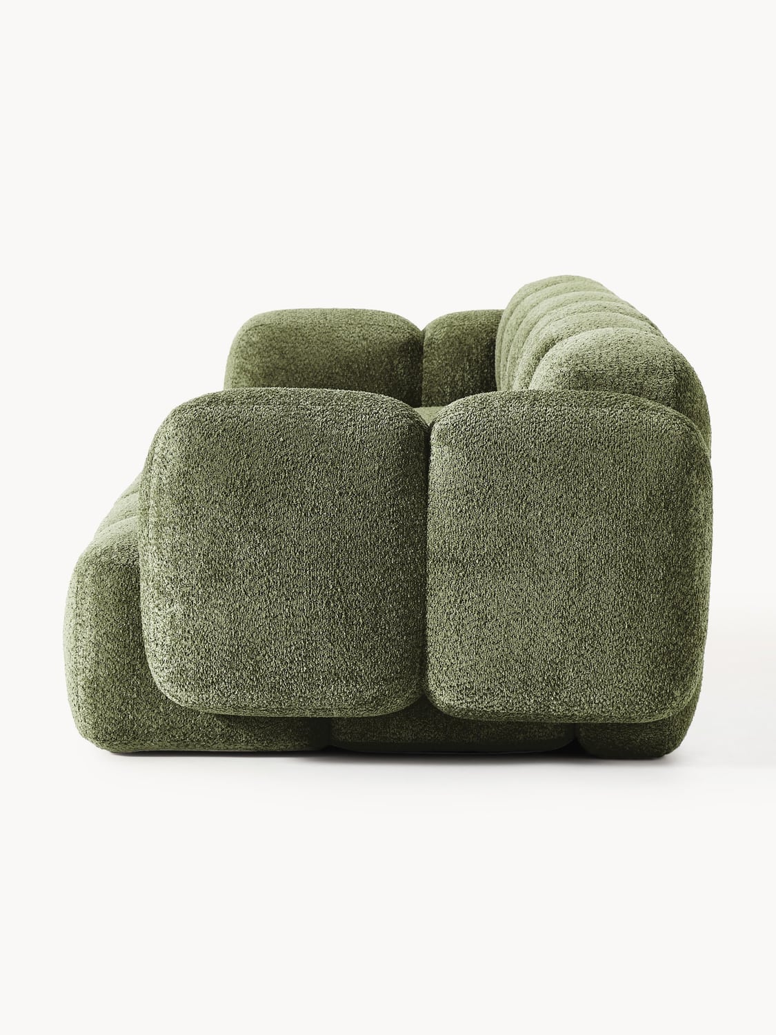 Tayla Modular Sofa (4-seater) in Teddy Bouclé — Olive