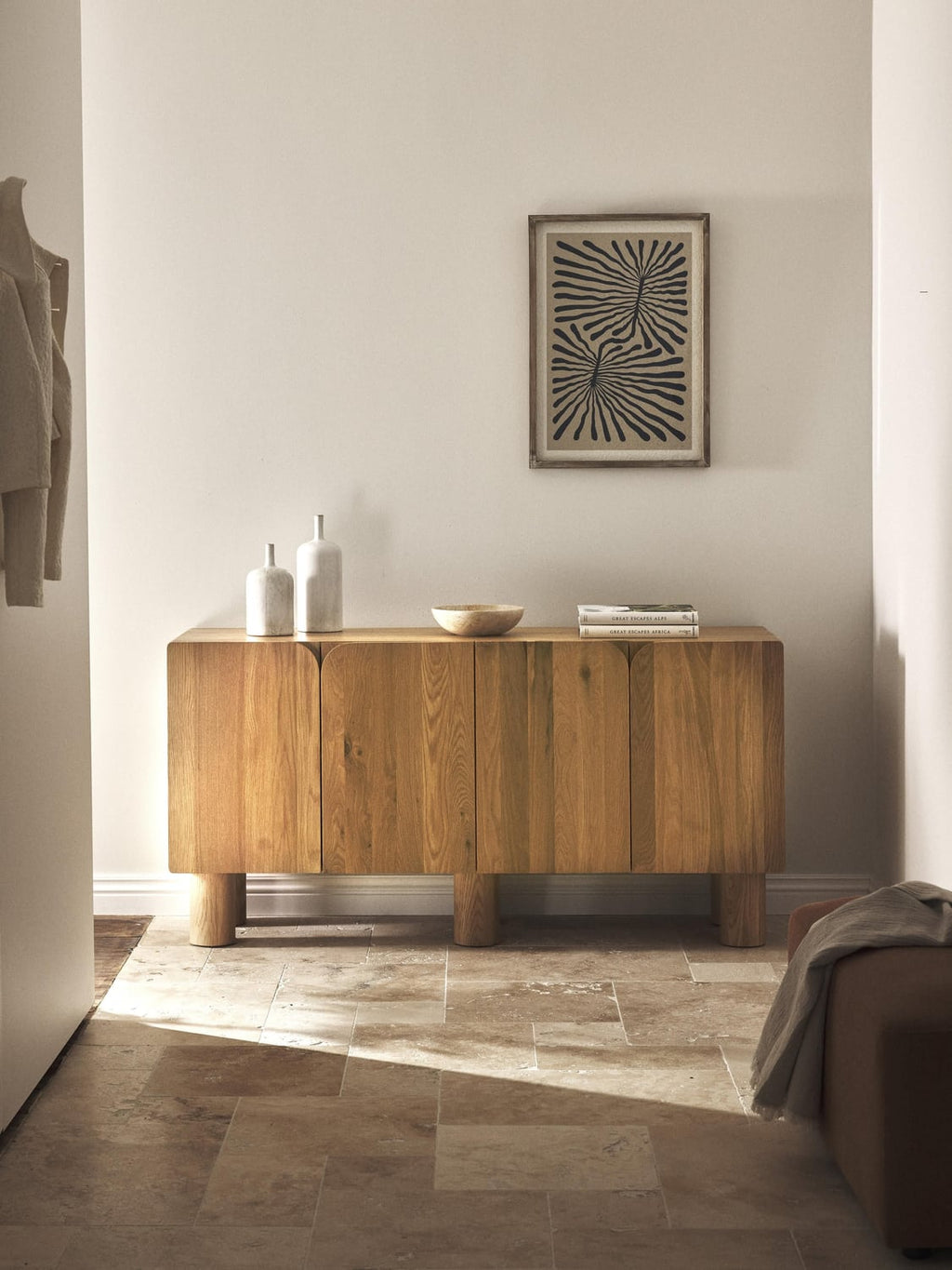 Cadi Sideboard in Oak — Yellow
