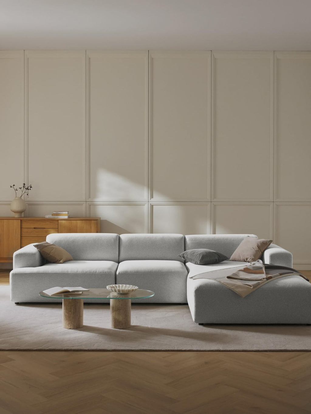 Melva Corner Sofa (4-seater) — Lilac