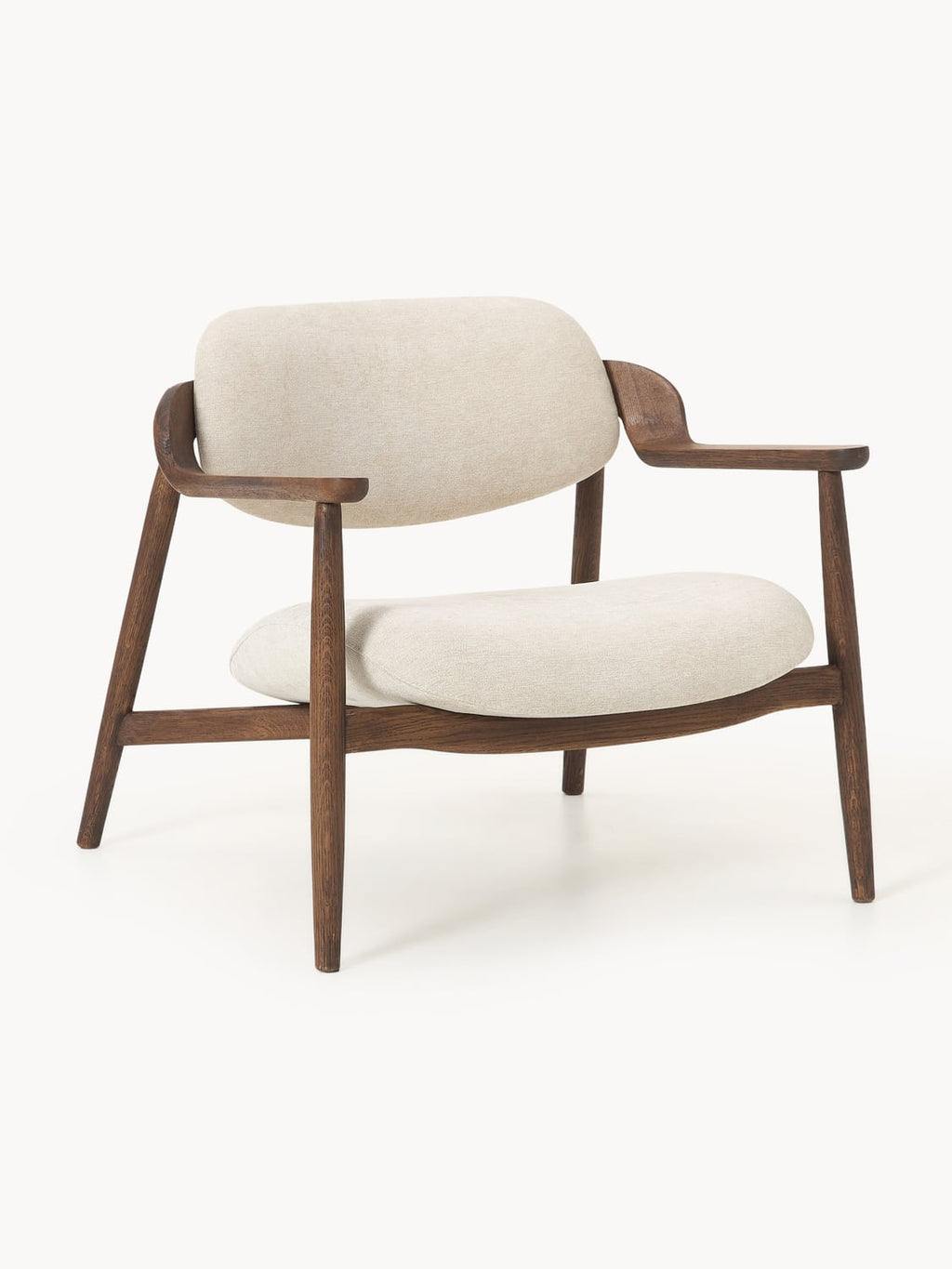 Rae Oak-Lounge Chair — Oatmeal