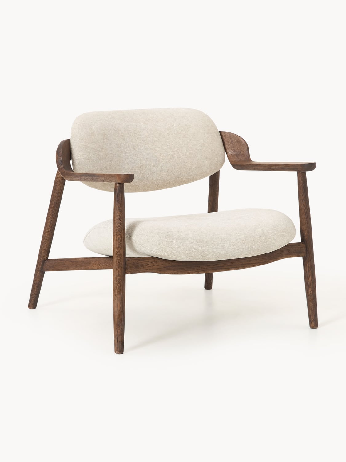 Rae Oak-Lounge Chair — Oatmeal