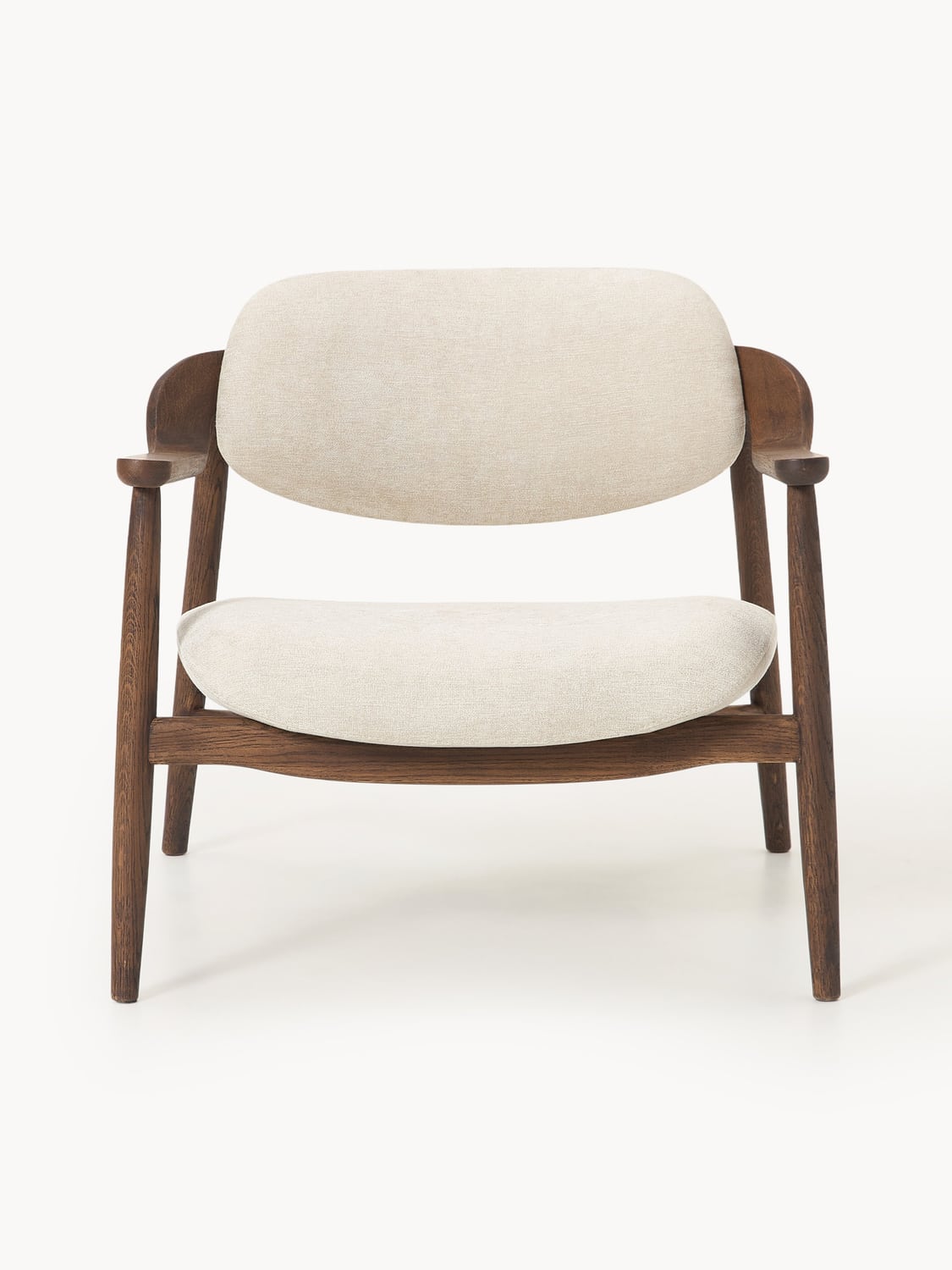 Rae Oak-Lounge Chair — Oatmeal
