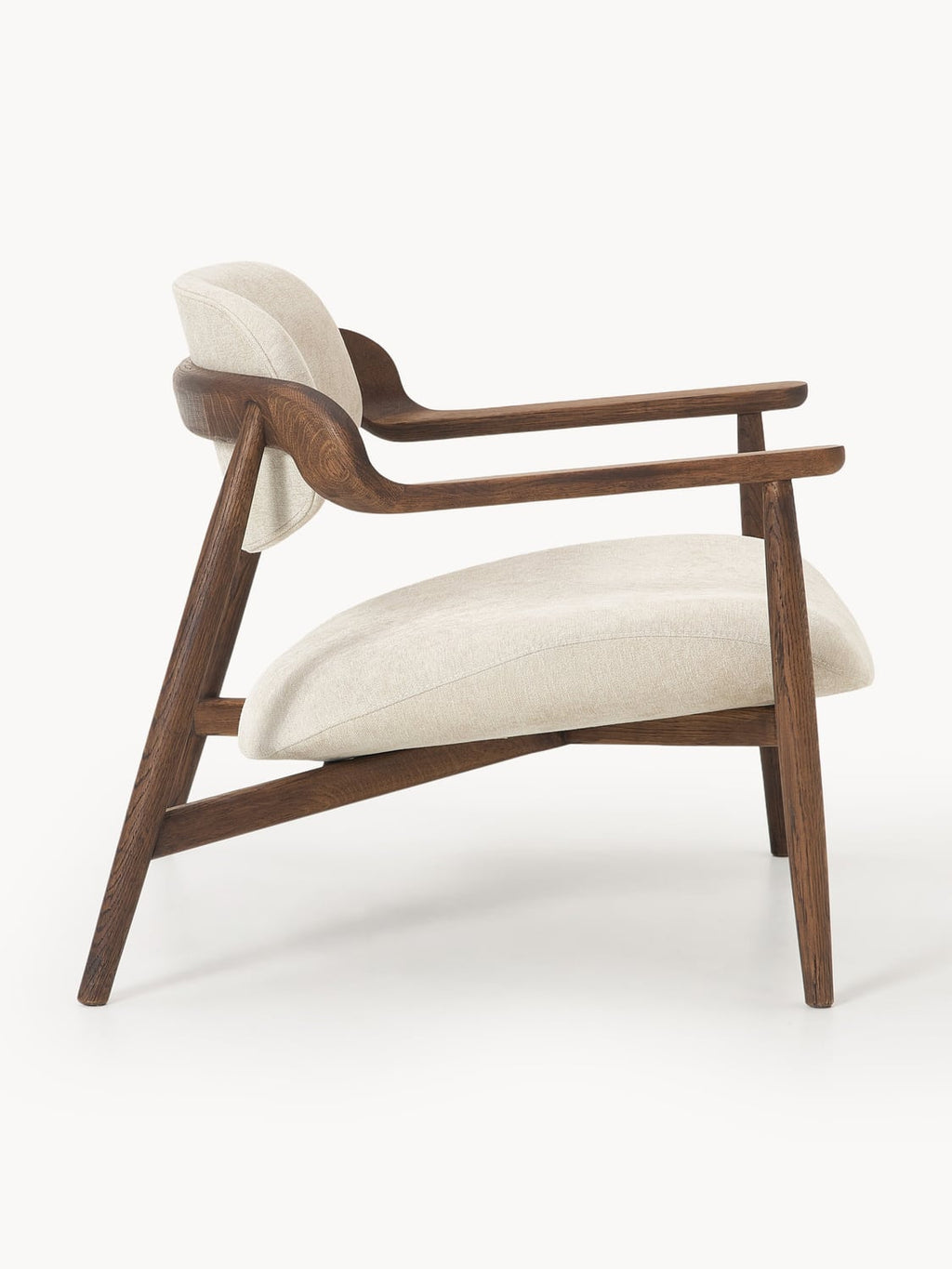 Rae Oak-Lounge Chair — Oatmeal