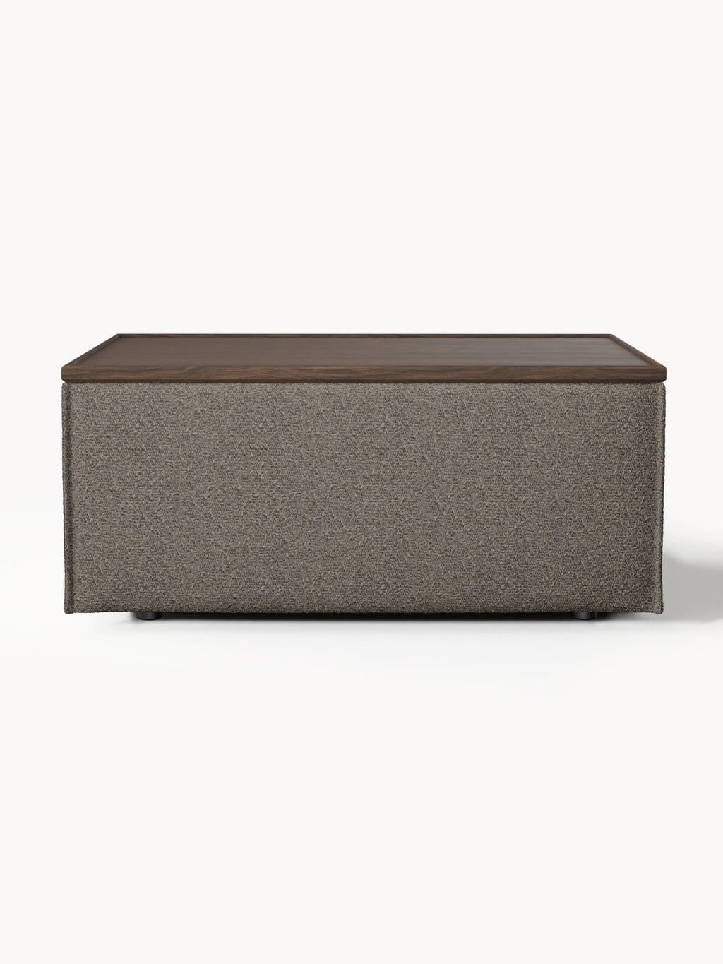 Lennon Sofa Ottoman in Bouclé with Storage — Dark Grey